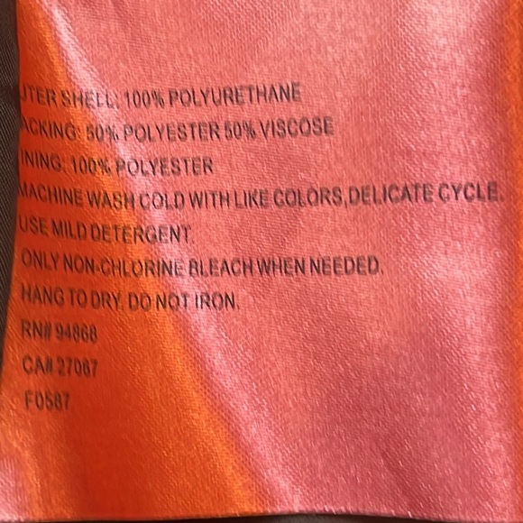 BLACK MOTO biker JACKET women’s XL fluted ribbed textured faux leather lined zip - Picture 10 of 16